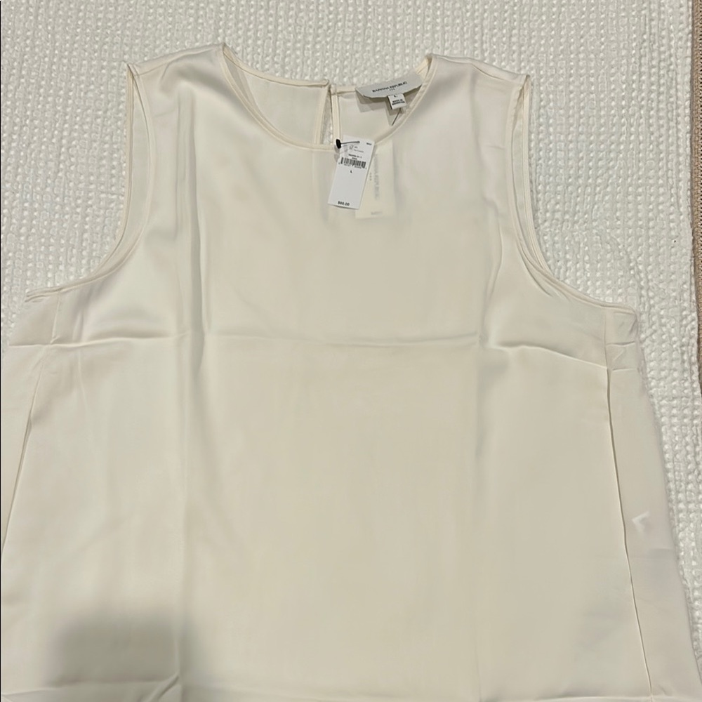 Elegant Cream Sleeveless Top
